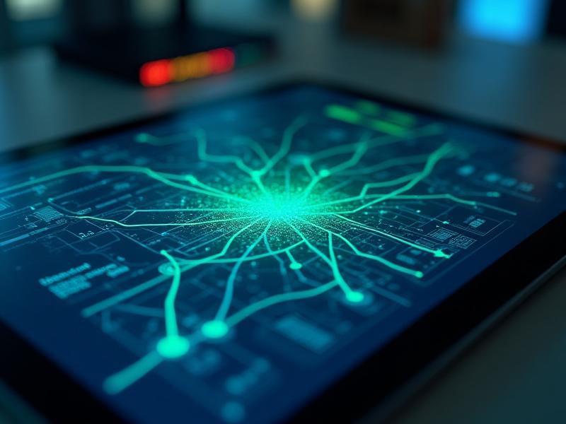 Dashboard interface of an AI-powered logistics routing engine showing map routes and efficiency metrics