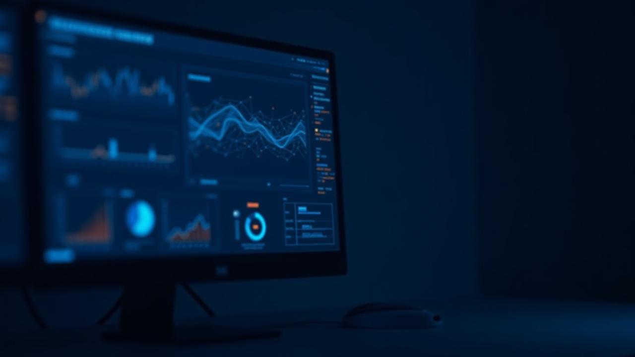Complex data dashboard displaying real-time analytics